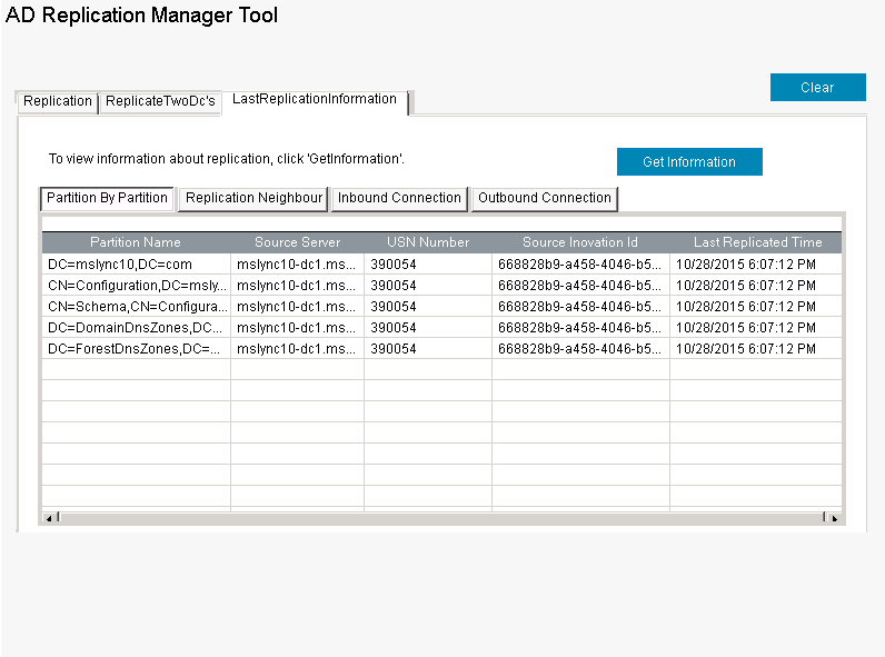 Active Directory Domain Replication Management Tool