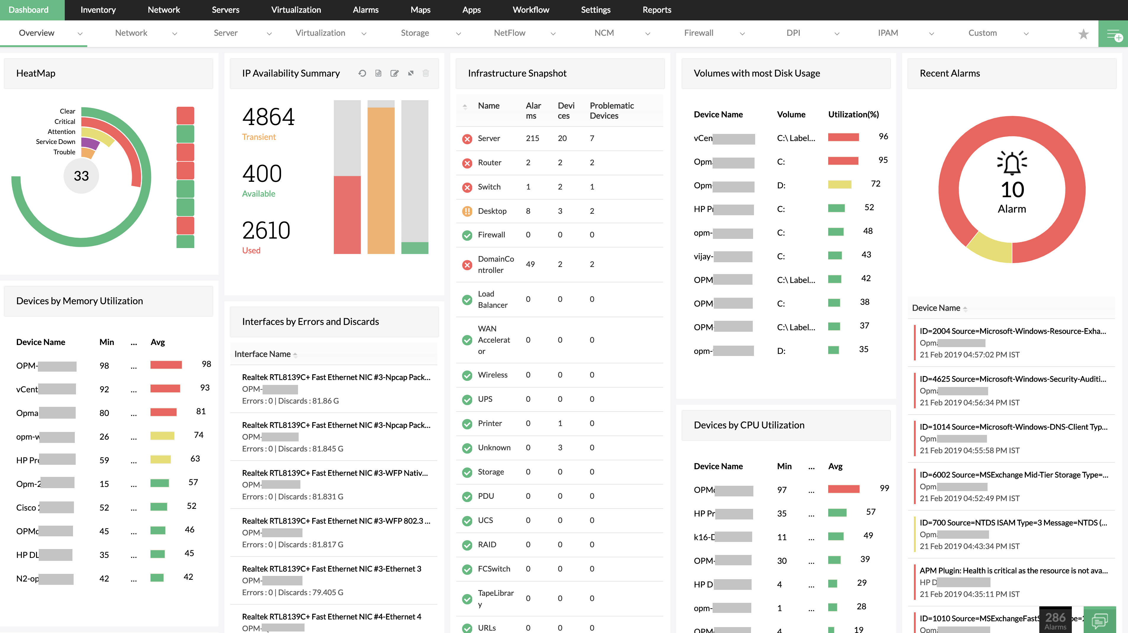 Network Monitoring Solution Snapshots- ManageEngine OpManager