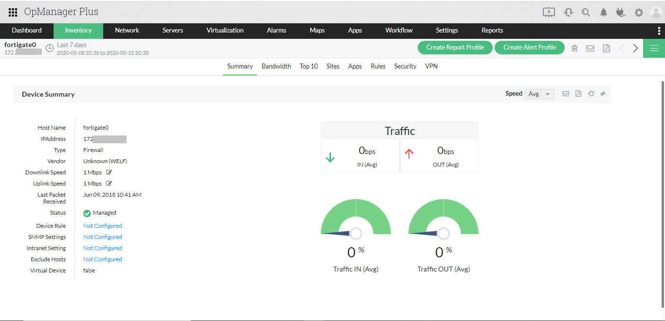 IT Operations Monitoring - ManageEngine OpManager Plus